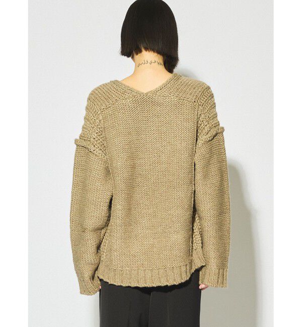 MIDIUMISOLID「MIDIUMISOLID for Ladies ローゲージVネックプルオーバー」|ニット・セーター|