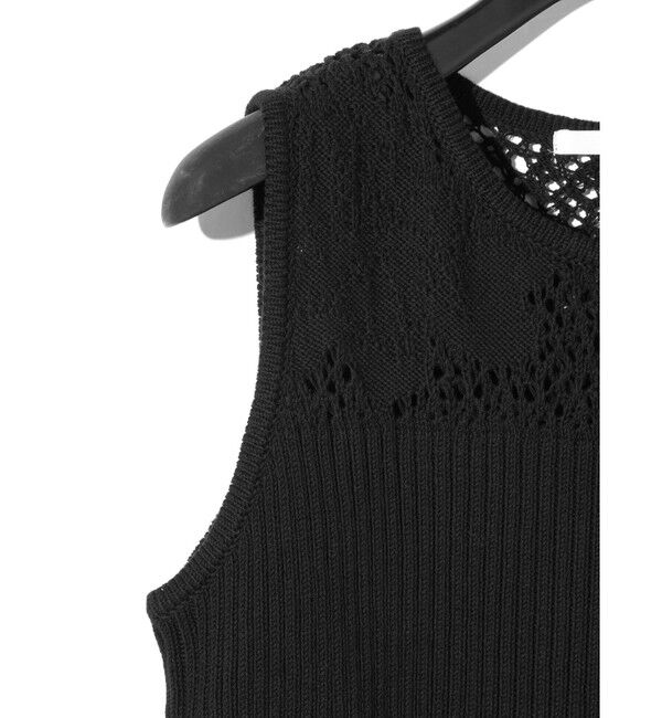 MIDIUMISOLID「MIDIUMISOLID for Ladies レースリブベスト」|ベスト・ジレ|