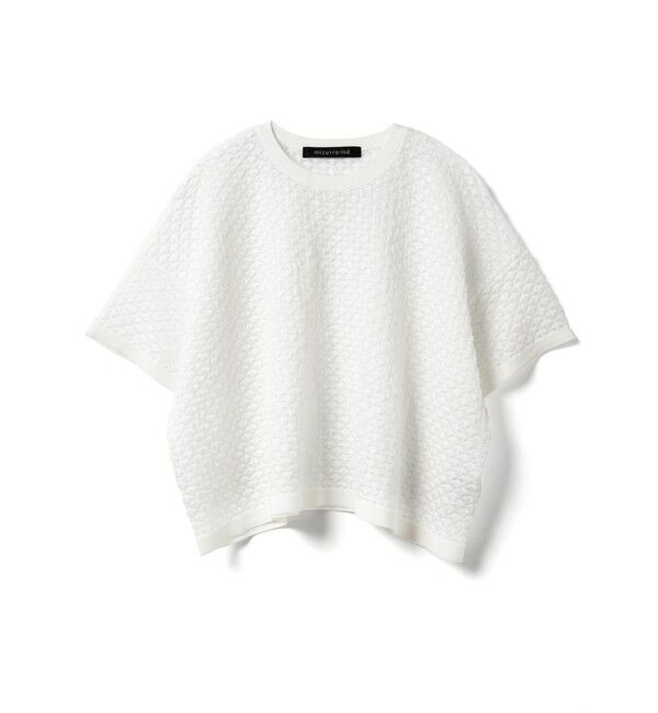 mizuiro ind「mizuiro ind パターンシアーワイドプルオーバー」|ニット・セーター|オフホワイト