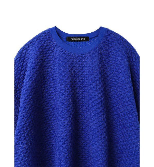mizuiro ind「mizuiro ind パターンシアーワイドプルオーバー」|ニット・セーター|