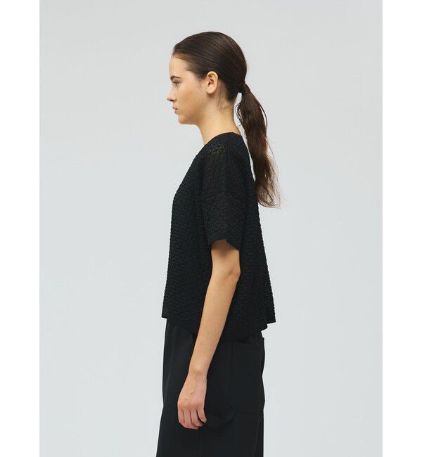 mizuiro ind「mizuiro ind パターンシアーワイドプルオーバー」|ニット・セーター|