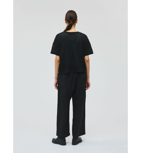 mizuiro ind「mizuiro ind パターンシアーワイドプルオーバー」|ニット・セーター|