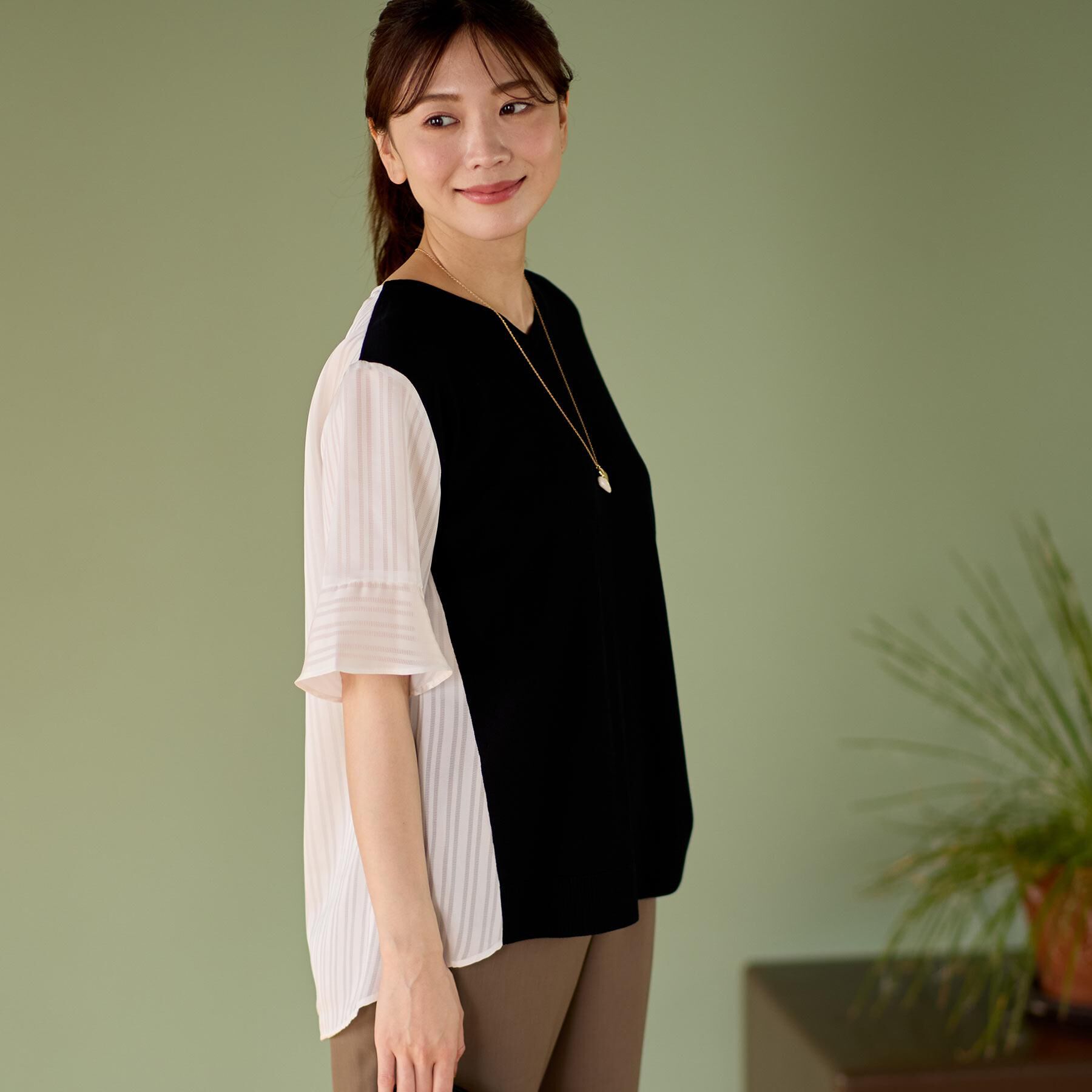 Reflect「バイカラードッキングニット」|ニット・セーター|