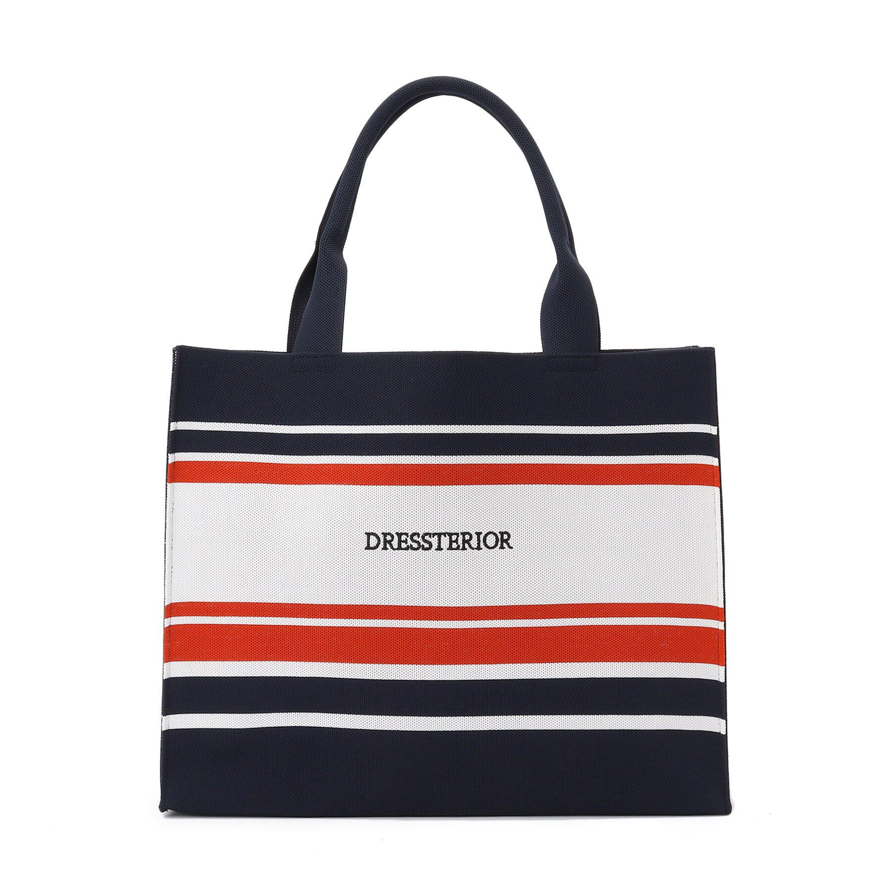 DRESSTERIOR「ボーダーニットラージトート」|トートバッグ|