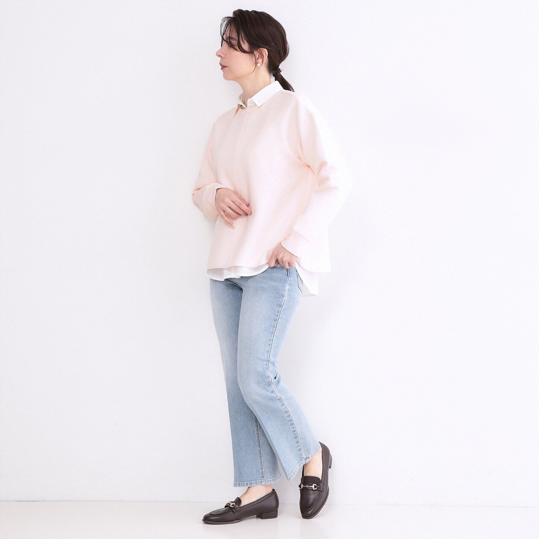 OPAQUE.CLIP「リラクシーボリュームスリーブトップス【洗濯機OK】」|Tシャツ・カットソー|