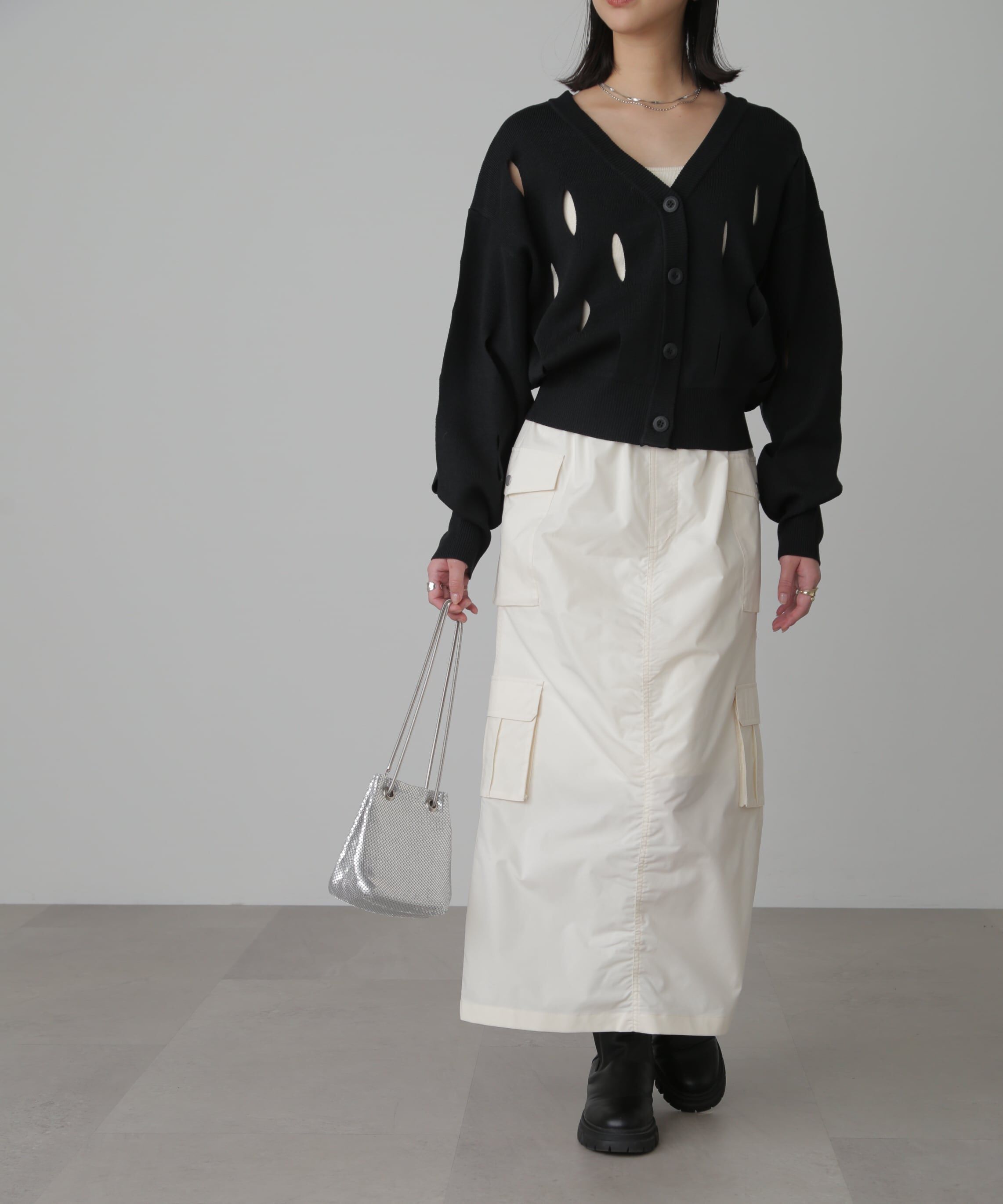  「前後2Wayカットアウトニット」|ニット・セーター|