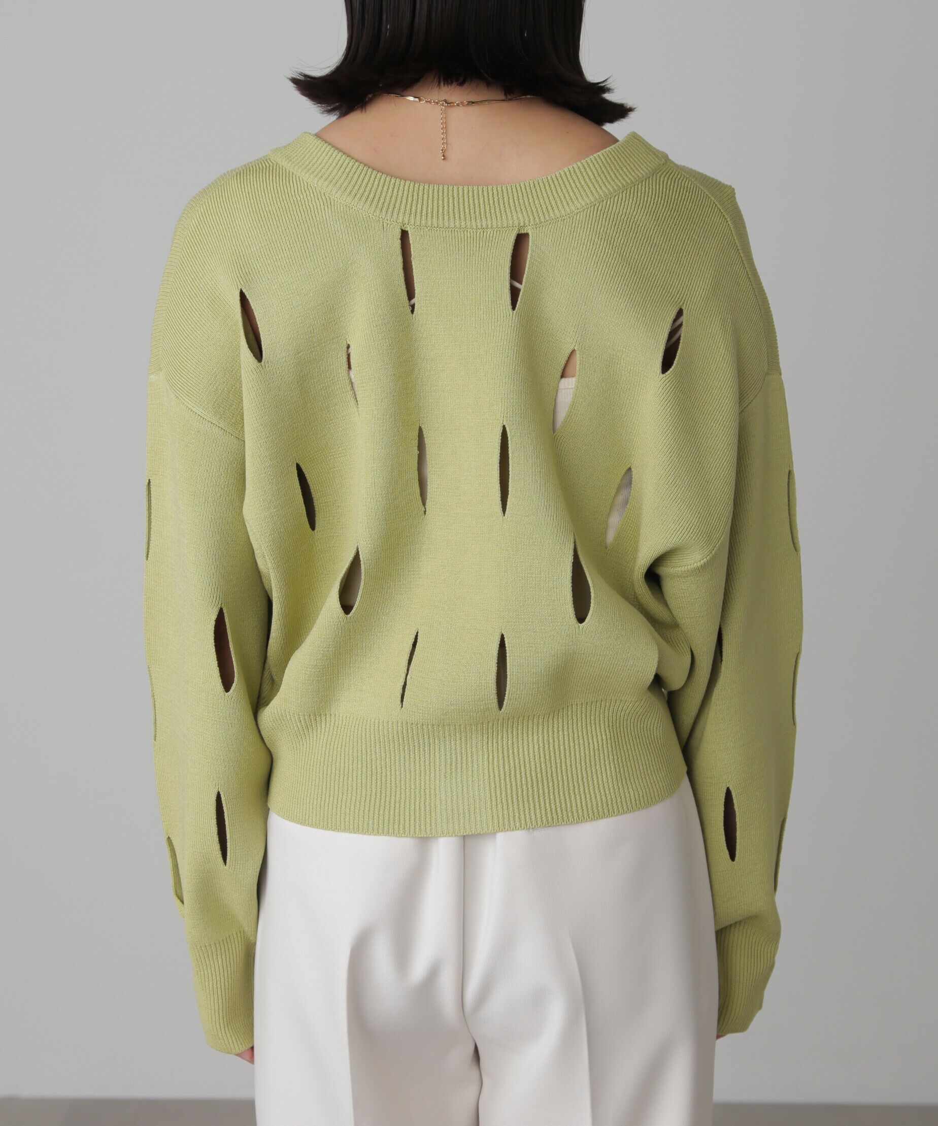  「前後2Wayカットアウトニット」|ニット・セーター|