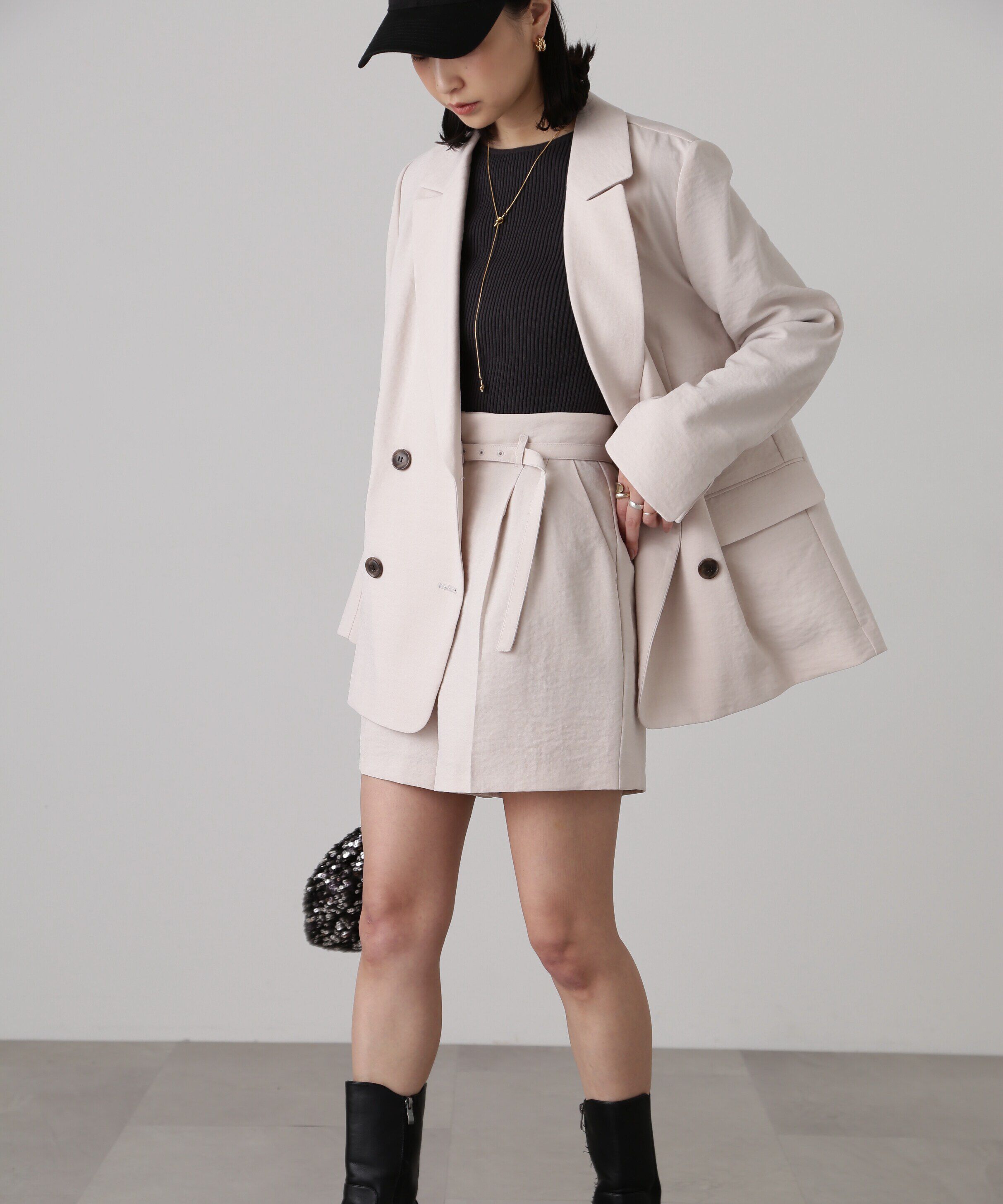  「[低身長サイズ/Sシリーズ]気流染めベルト付ショートパンツ」|その他|