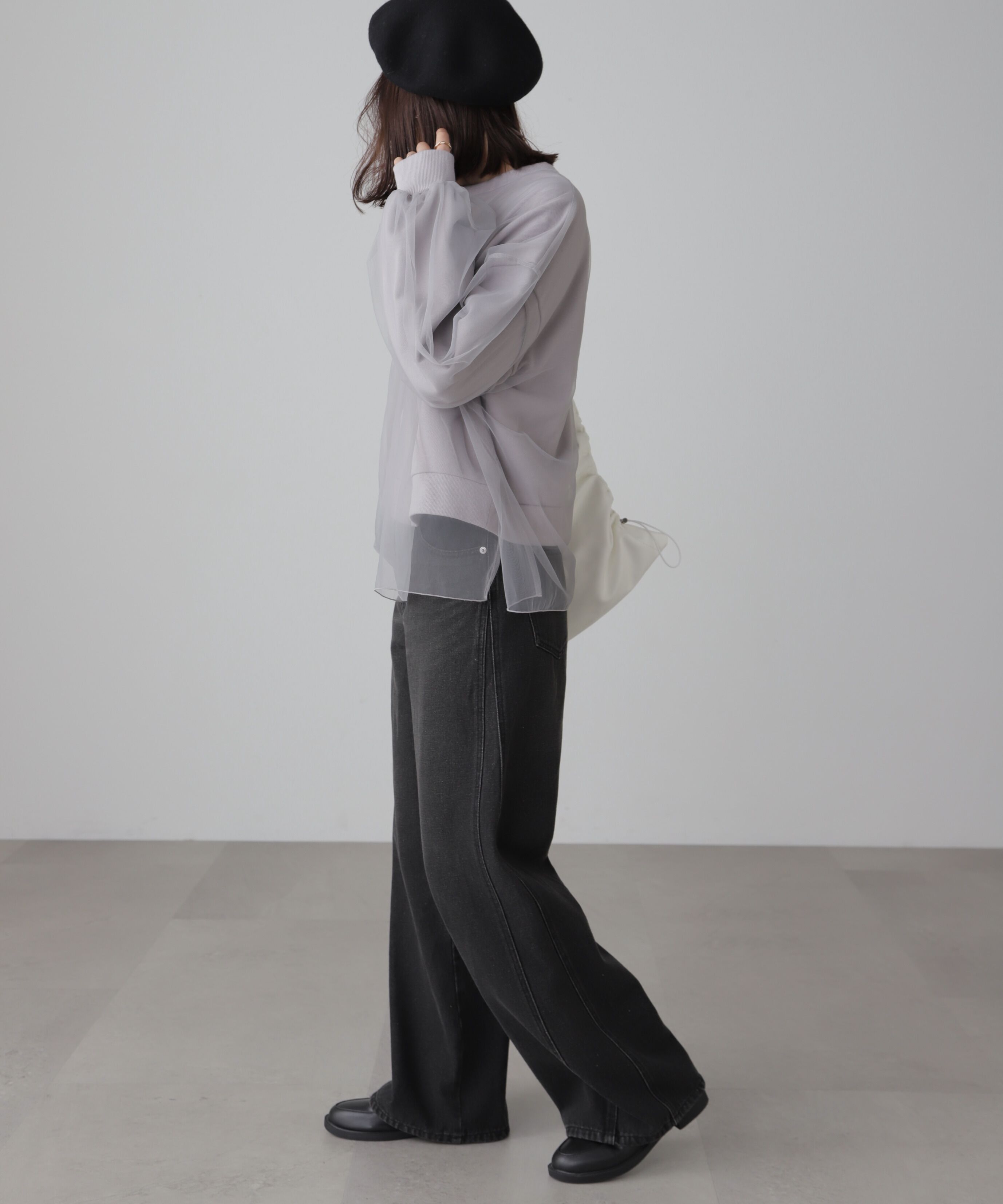  「チュールレイヤードスウェット」|Tシャツ・カットソー|