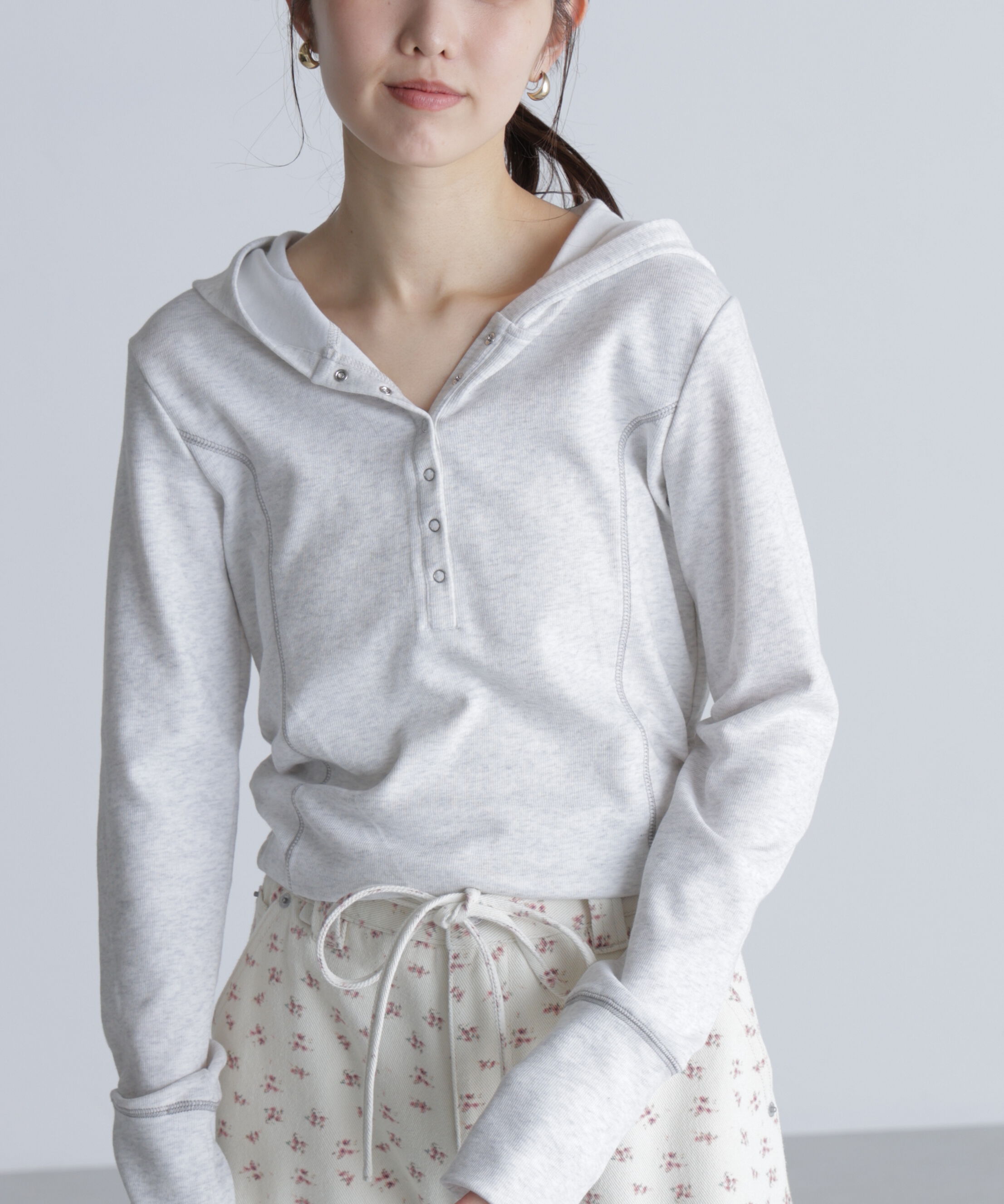  「スキッパーカットソーフーディー」|Tシャツ・カットソー|