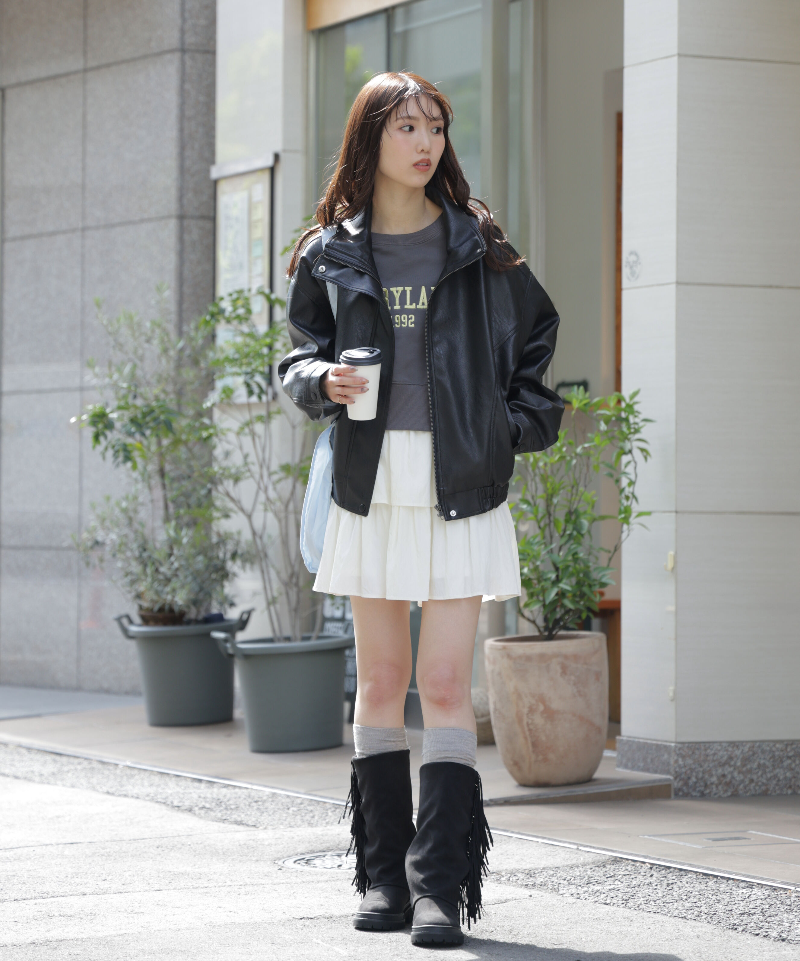  「スタンド合皮ブルゾン」|ブルゾン・スタジャン|