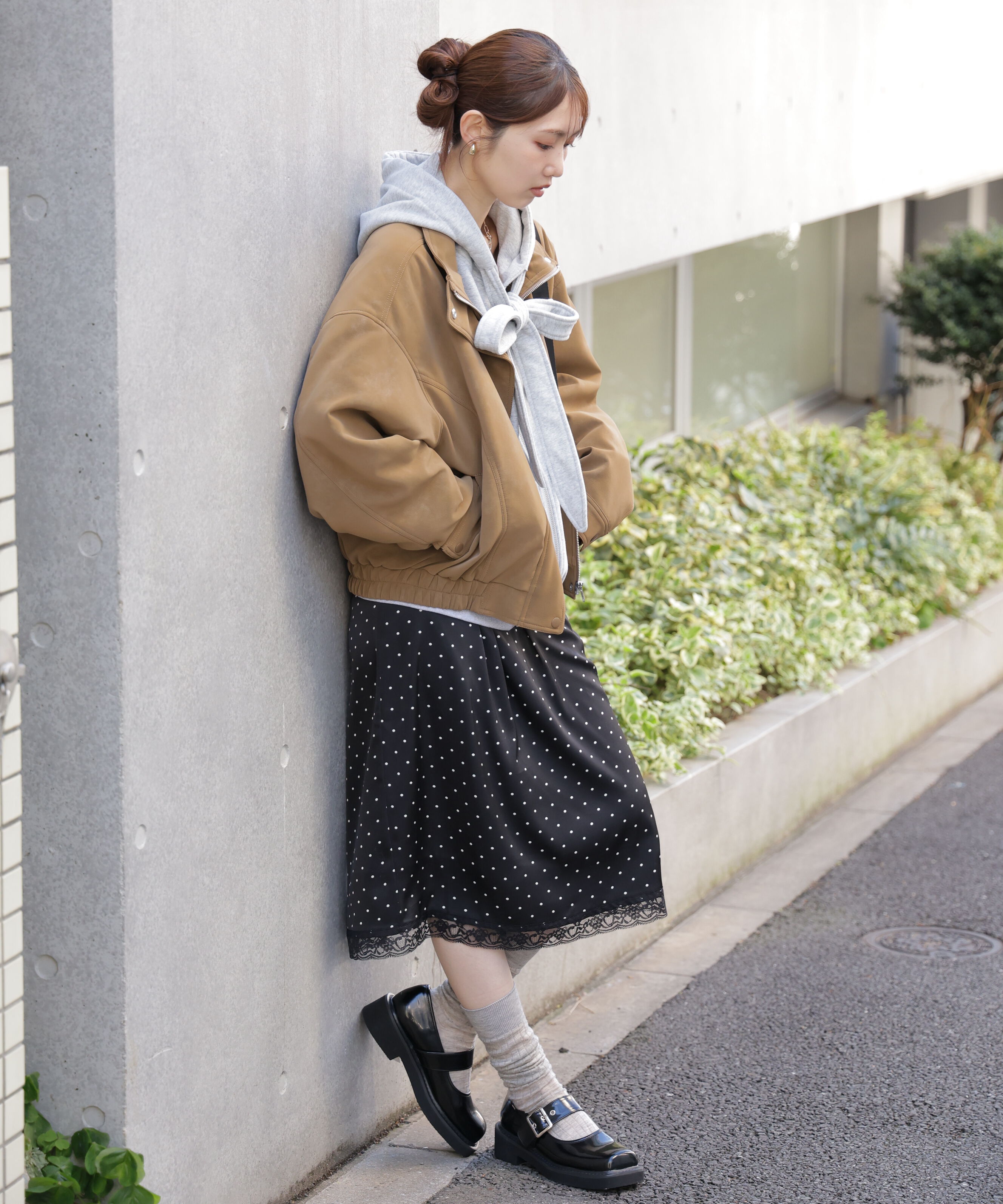  「スタンド合皮ブルゾン」|ブルゾン・スタジャン|