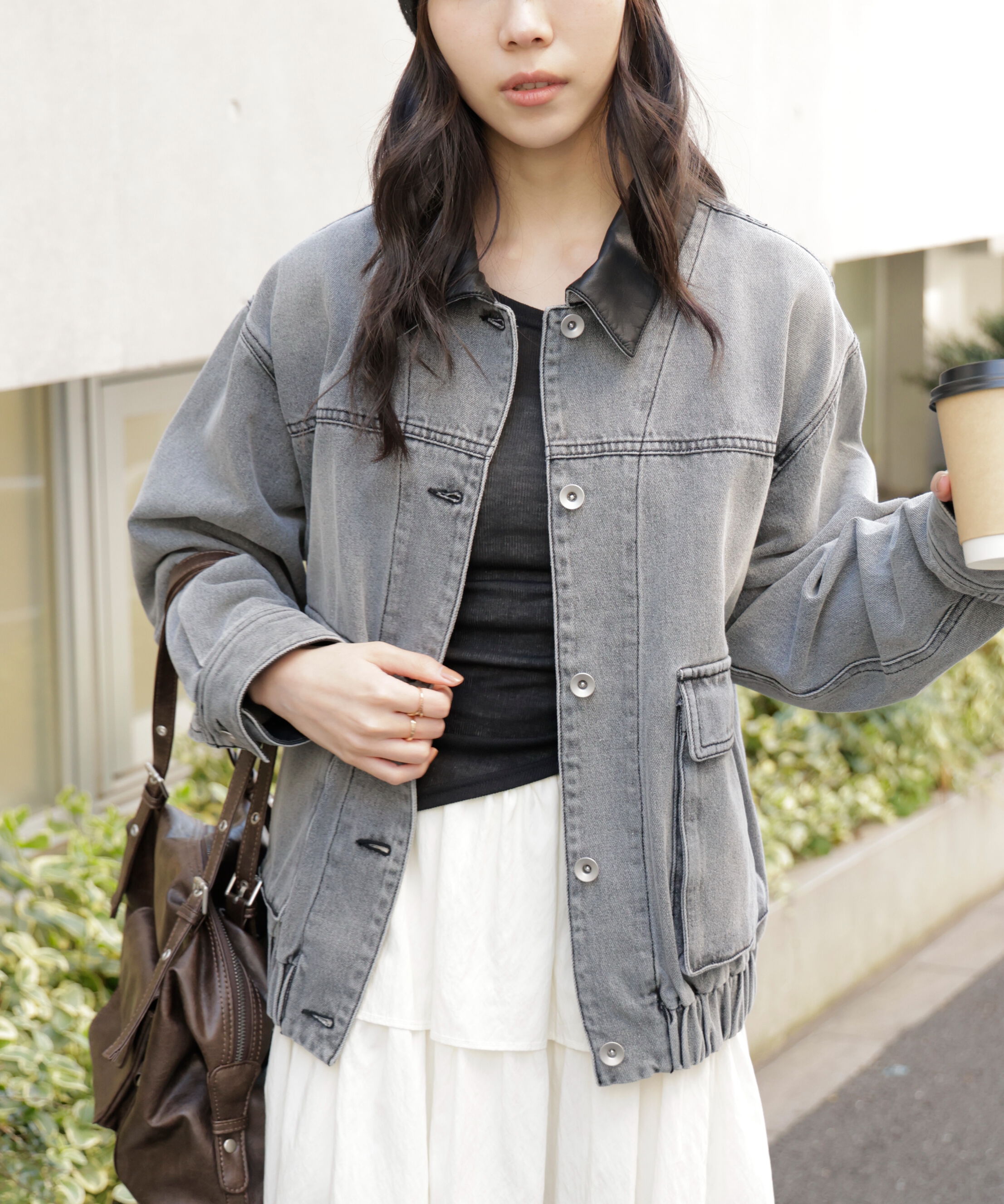  「バイカラーワークジャケット」|ブルゾン・スタジャン|