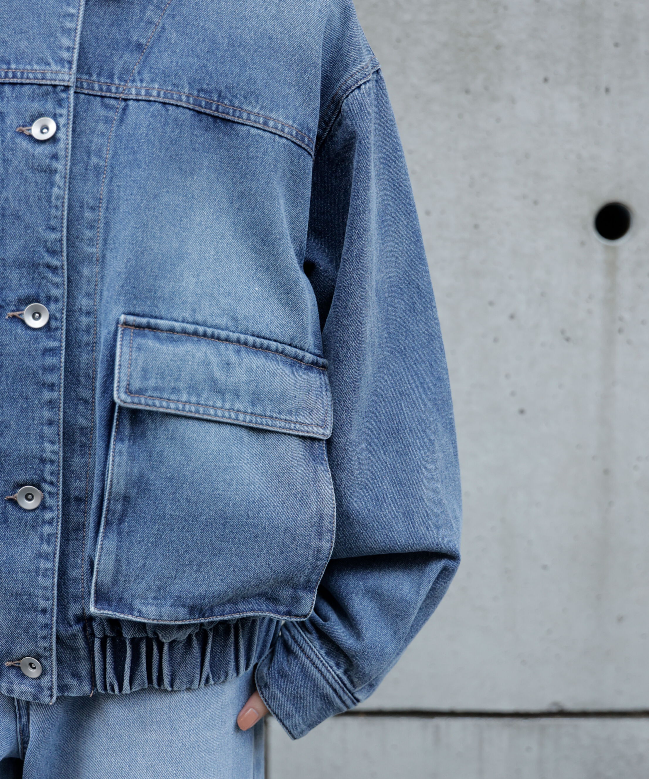  「バイカラーワークジャケット」|ブルゾン・スタジャン|