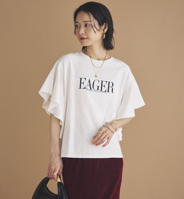 Doux archives「ラッフルプリントＴｅｅ」|Tシャツ・カットソー|OFF WHITE