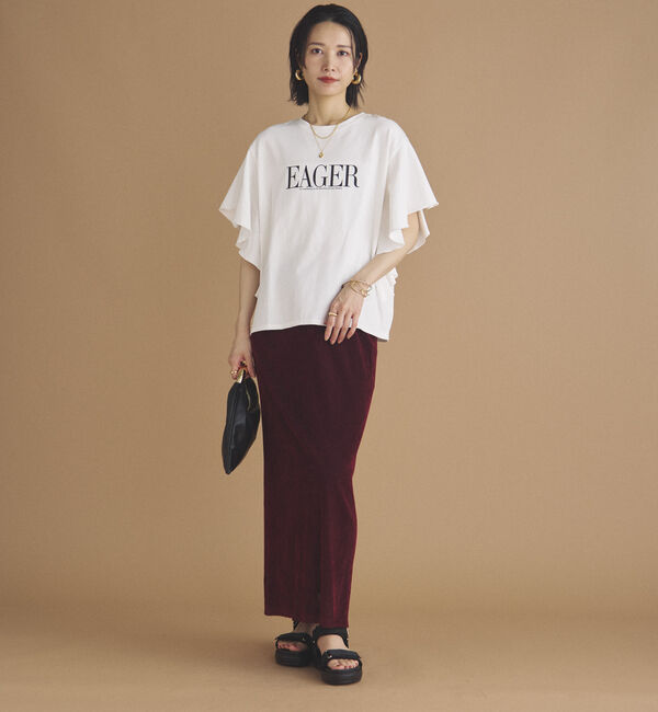 Doux archives「ラッフルプリントＴｅｅ」|Tシャツ・カットソー|