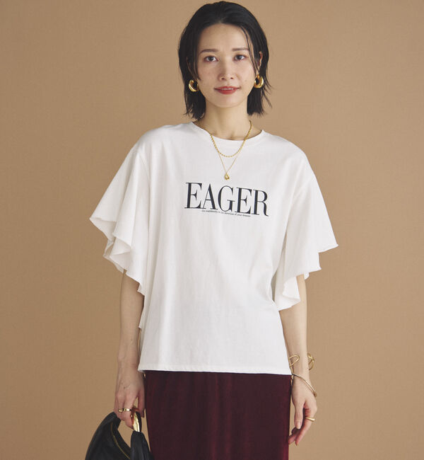 Doux archives「ラッフルプリントＴｅｅ」|Tシャツ・カットソー|