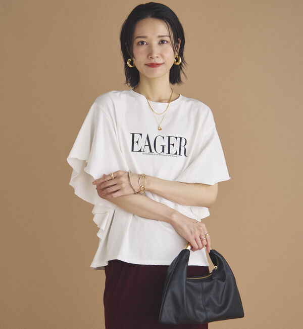 Doux archives「ラッフルプリントＴｅｅ」|Tシャツ・カットソー|