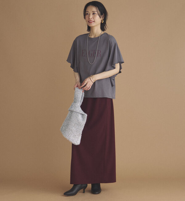 Doux archives「ラッフルプリントＴｅｅ」|Tシャツ・カットソー|