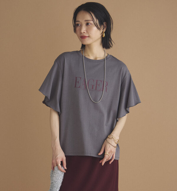 Doux archives「ラッフルプリントＴｅｅ」|Tシャツ・カットソー|