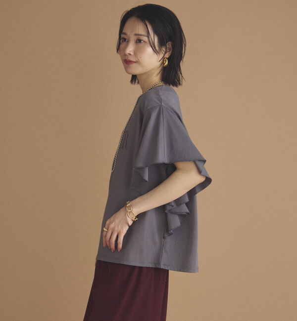 Doux archives「ラッフルプリントＴｅｅ」|Tシャツ・カットソー|