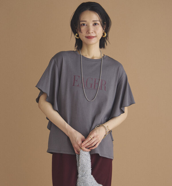 Doux archives「ラッフルプリントＴｅｅ」|Tシャツ・カットソー|