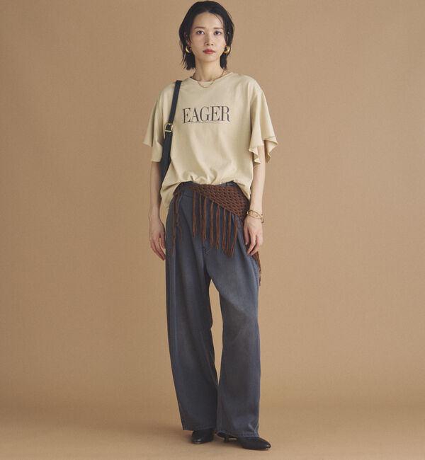 Doux archives「ラッフルプリントＴｅｅ」|Tシャツ・カットソー|