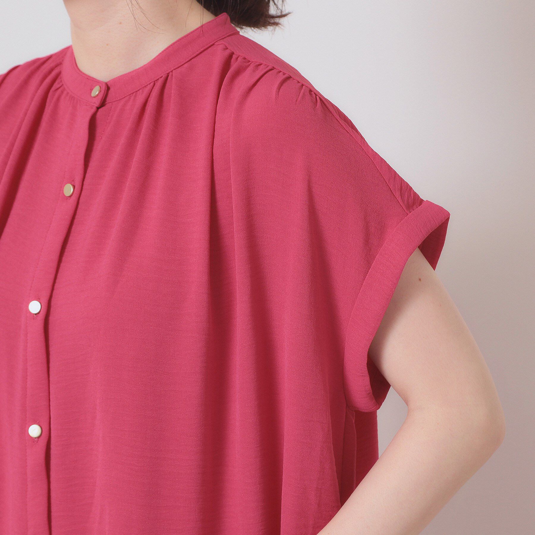 ITS&rsquo;DEMO「【接触冷感／吸水速乾／洗濯機OK】イージーケア前開きワンピース＜ラク服シリーズ＞」|ワンピース|