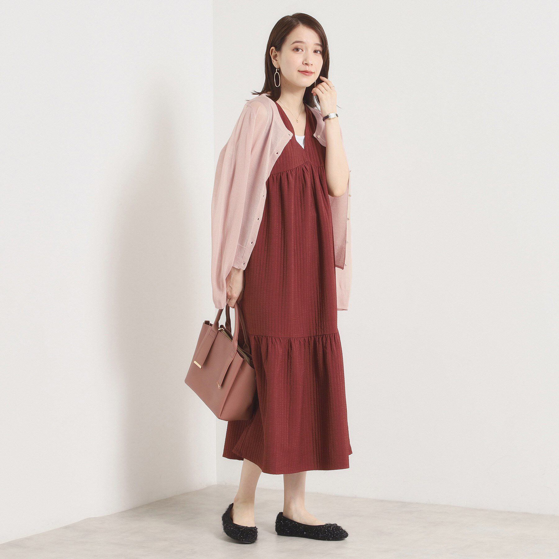 ITS&rsquo;DEMO「【手洗い可】ラメクルーカーディガン」|カーディガン|