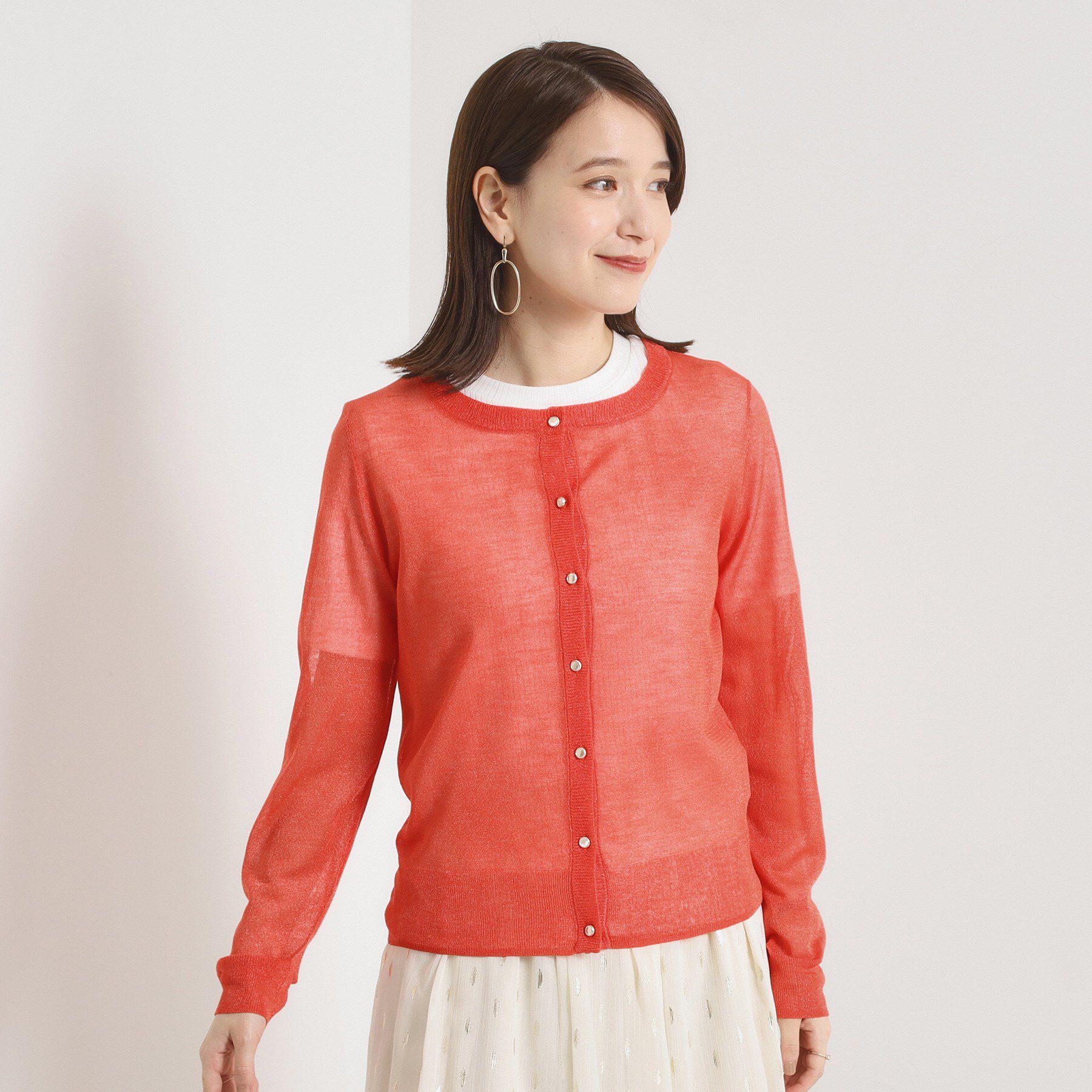 ITS&rsquo;DEMO「【手洗い可】ラメクルーカーディガン」|カーディガン|