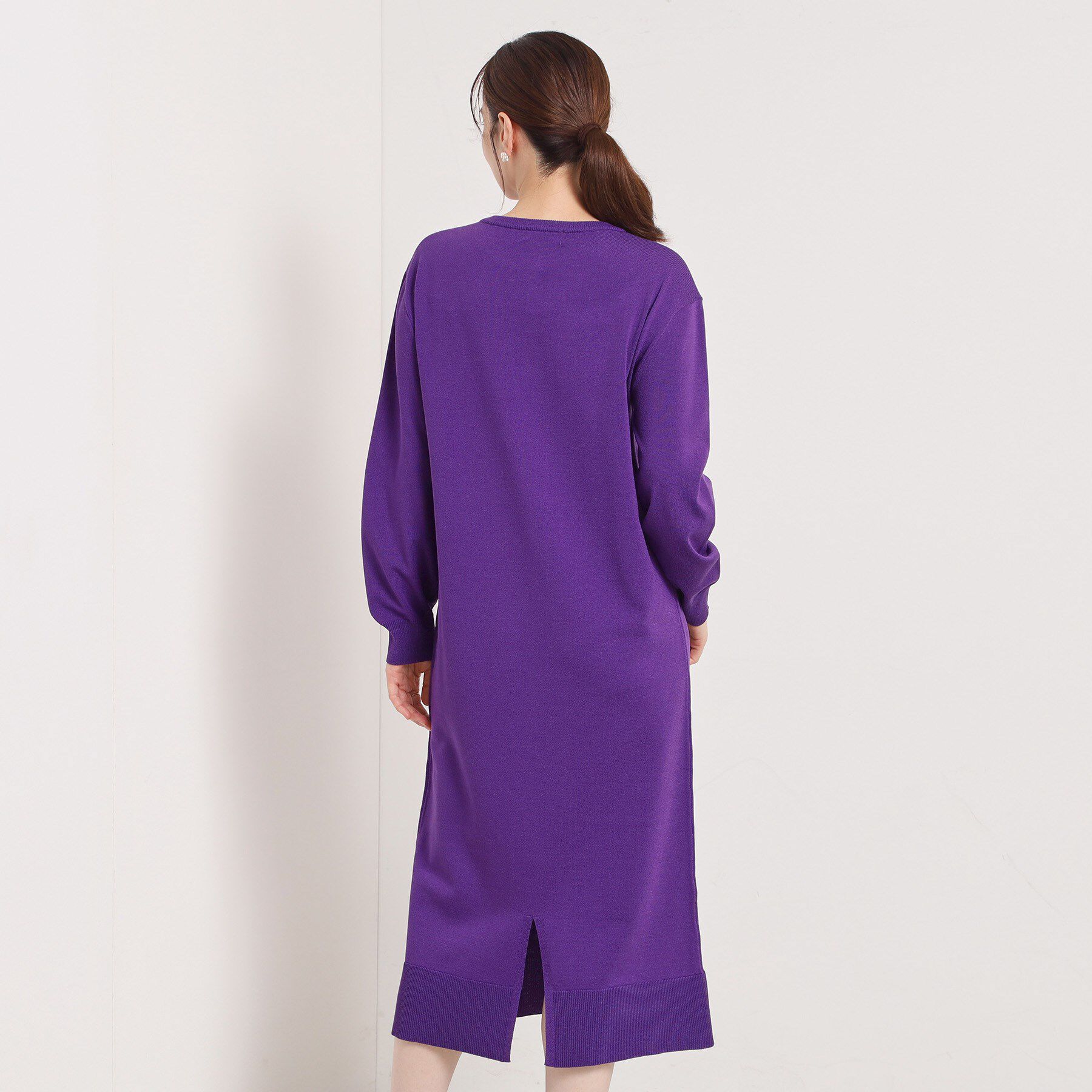 ITS&rsquo;DEMO「【縮みに強い／洗濯機OK】ヘンリーネックニットワンピース」|ワンピース|