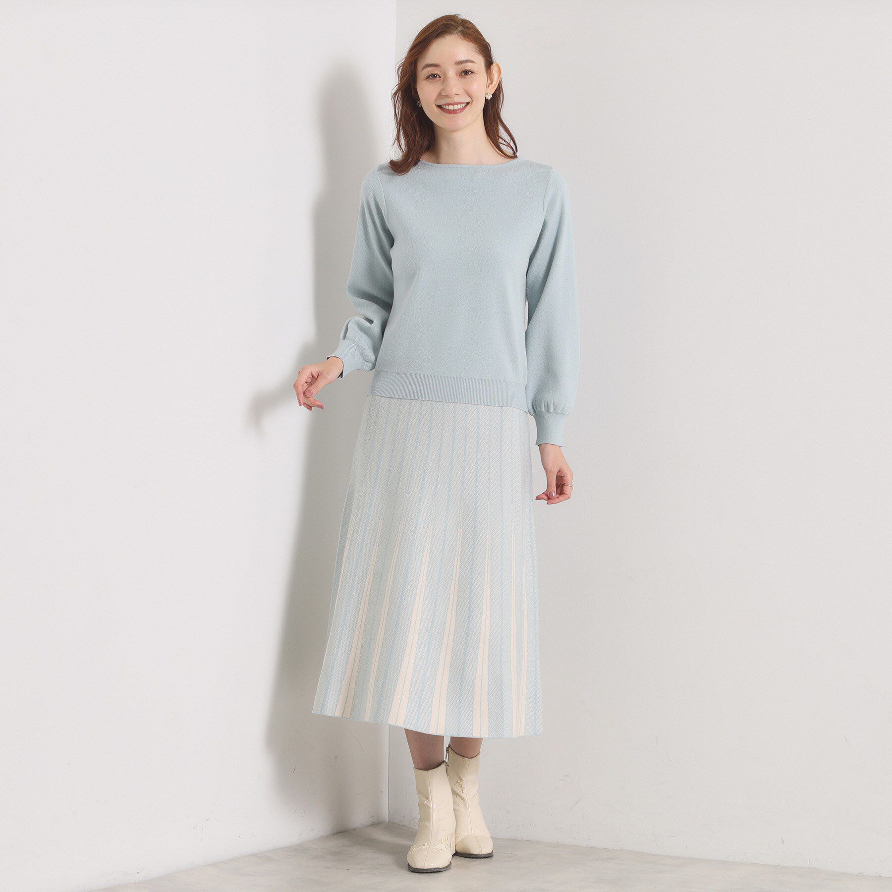 ITS&rsquo;DEMO「【手洗い可】フレアスカートニットセットアップ」|スーツ|