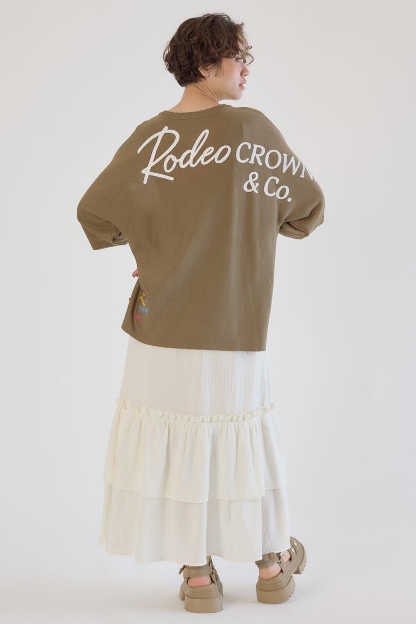 RODEO CROWNS「BIG LOGO5分袖ニットトップス」|ニット・セーター|