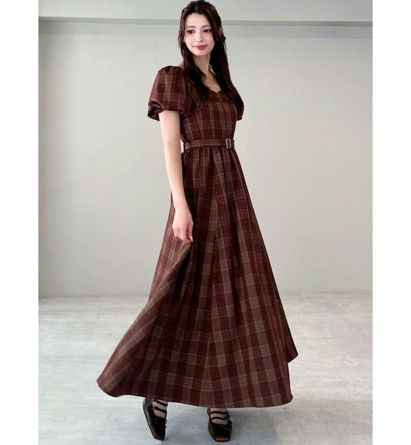 RESEXXY「バルーンスリーブチェックワンピース」|ワンピース|