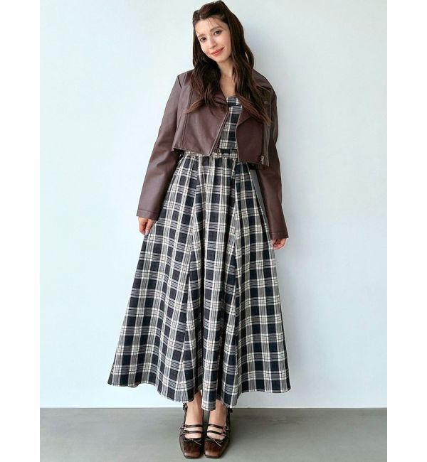 RESEXXY「バルーンスリーブチェックワンピース」|ワンピース|