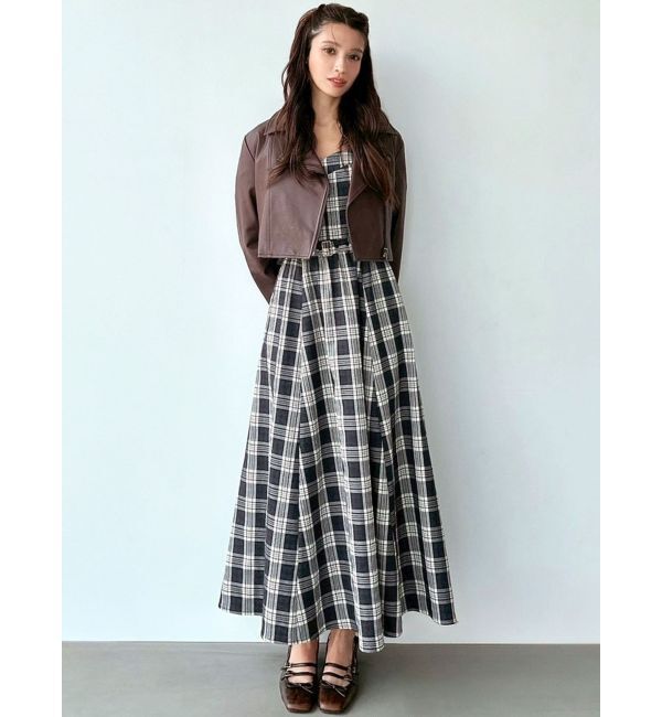 RESEXXY「バルーンスリーブチェックワンピース」|ワンピース|
