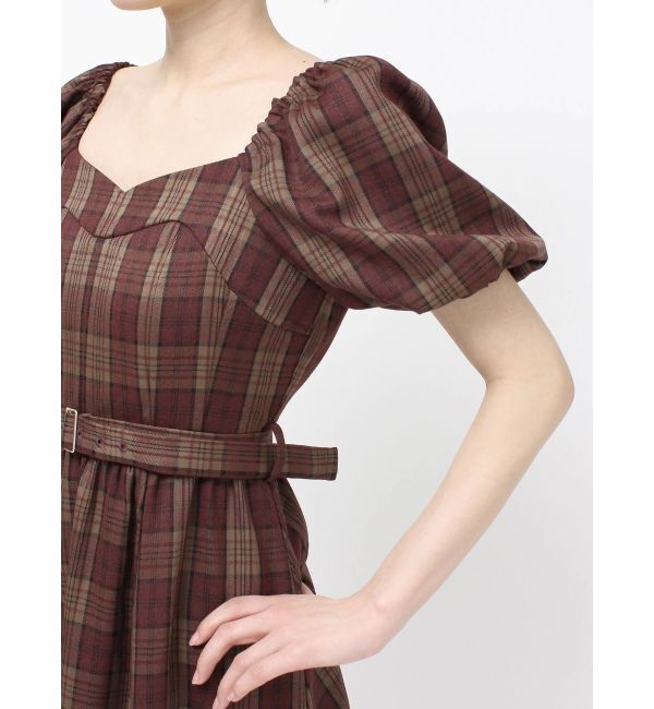 RESEXXY「バルーンスリーブチェックワンピース」|ワンピース|
