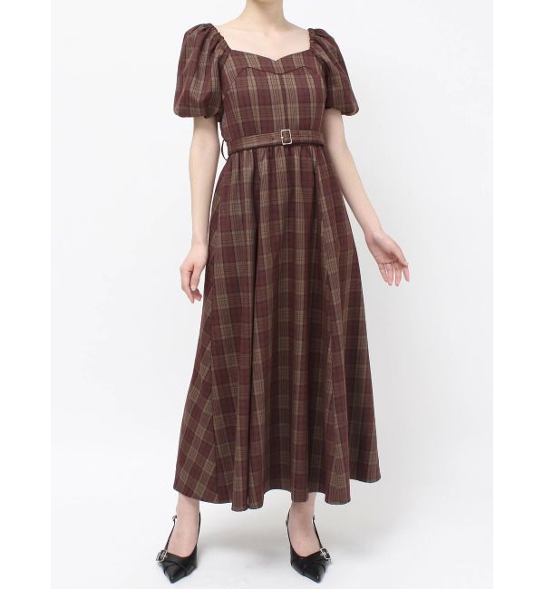RESEXXY「バルーンスリーブチェックワンピース」|ワンピース|