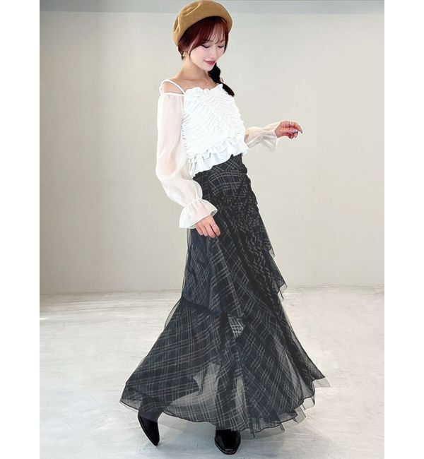 RESEXXY「チュールレイヤードフレアスカート」|スカート|