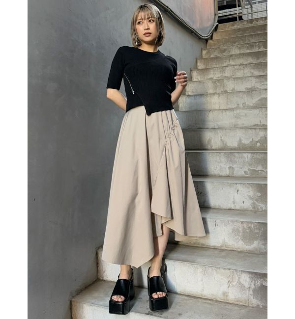 MURUA「イレヘムギャザーアシメスカート」|スカート|