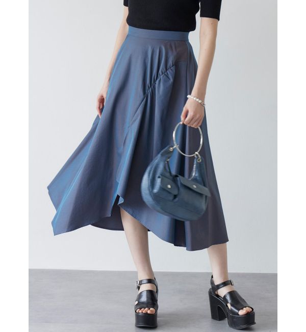 MURUA「イレヘムギャザーアシメスカート」|スカート|ブルー