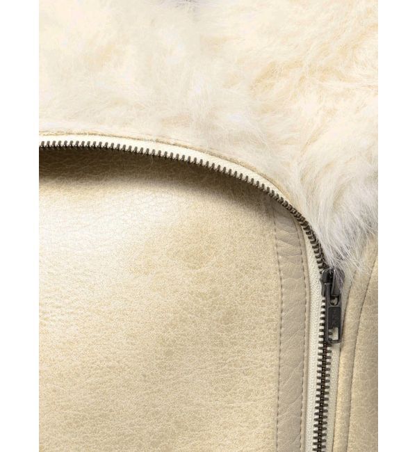 MURUA「アンイーブンショートフェイクムートンジャケット」|ブルゾン・スタジャン|