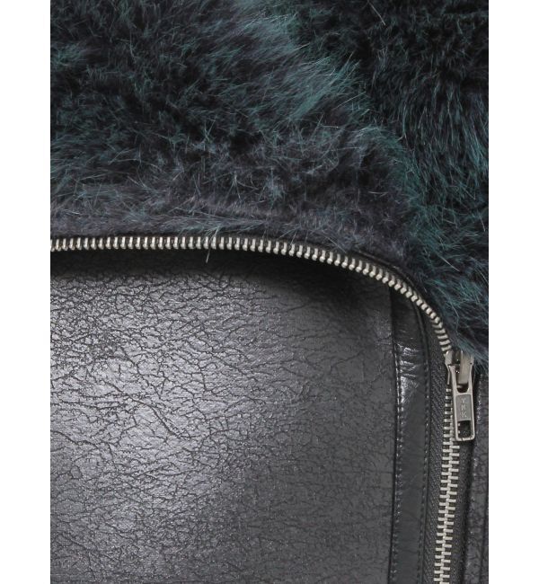 MURUA「アンイーブンショートフェイクムートンジャケット」|ブルゾン・スタジャン|