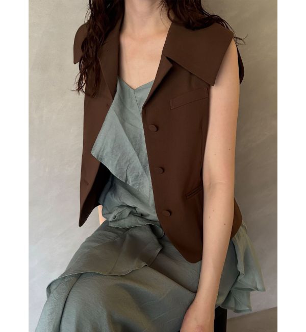 LAGUNAMOON「ワイドカラーベスト」|ベスト・ジレ|