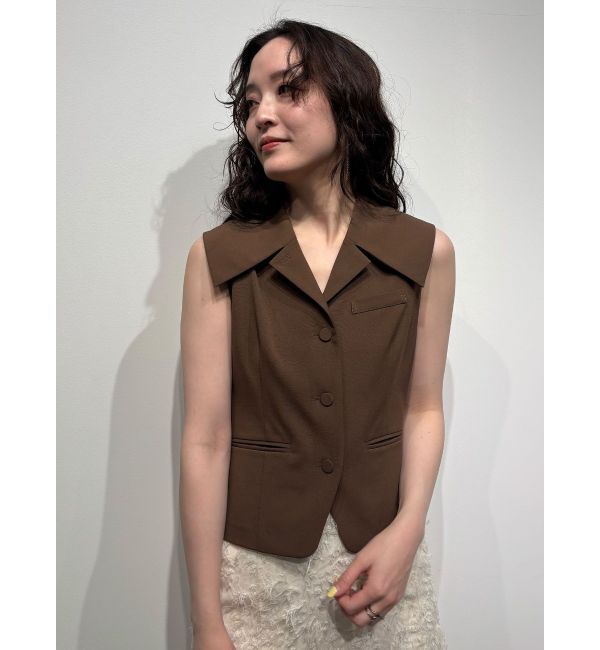 LAGUNAMOON「ワイドカラーベスト」|ベスト・ジレ|