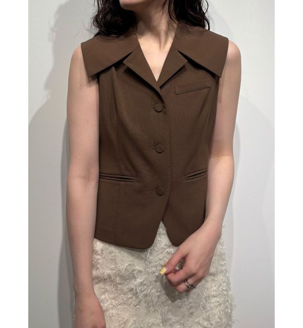 LAGUNAMOON「ワイドカラーベスト」|ベスト・ジレ|