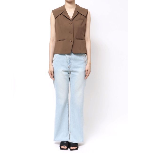 LAGUNAMOON「ワイドカラーベスト」|ベスト・ジレ|