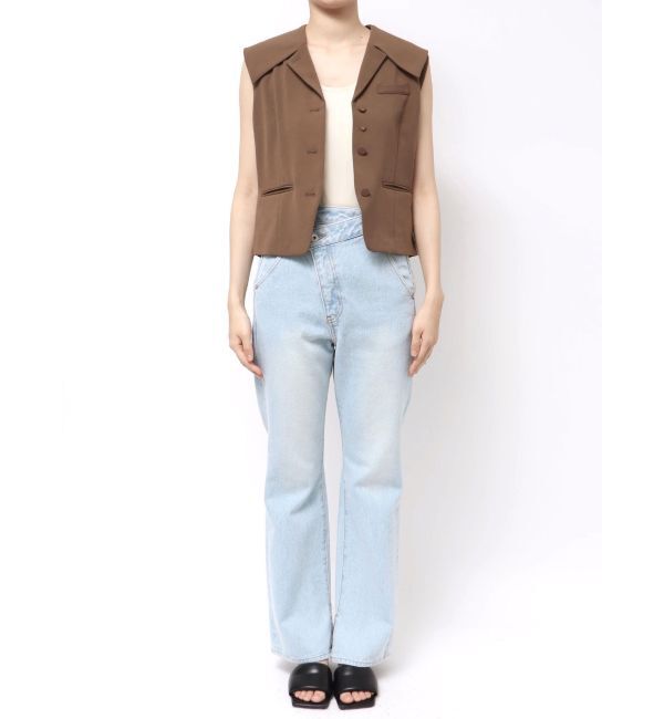 LAGUNAMOON「ワイドカラーベスト」|ベスト・ジレ|