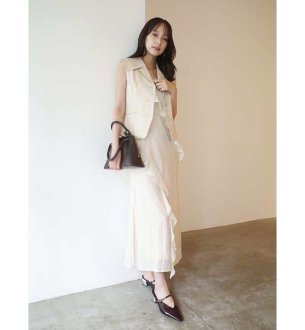 LAGUNAMOON「ワイドカラーベスト」|ベスト・ジレ|