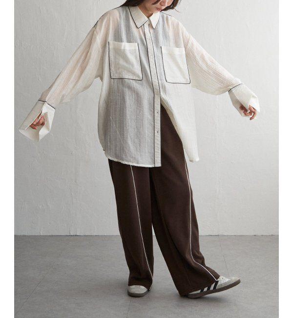 VENCE share style「ストライプビックカフスシャツ」|シャツ・ブラウス|